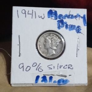 1941w Mercury dime